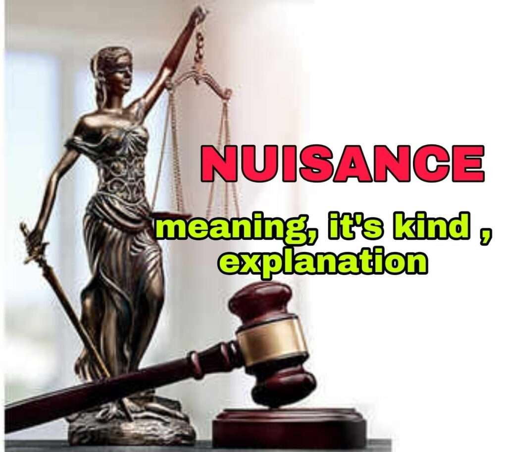 What Does The Word Nuisance Mean In Law