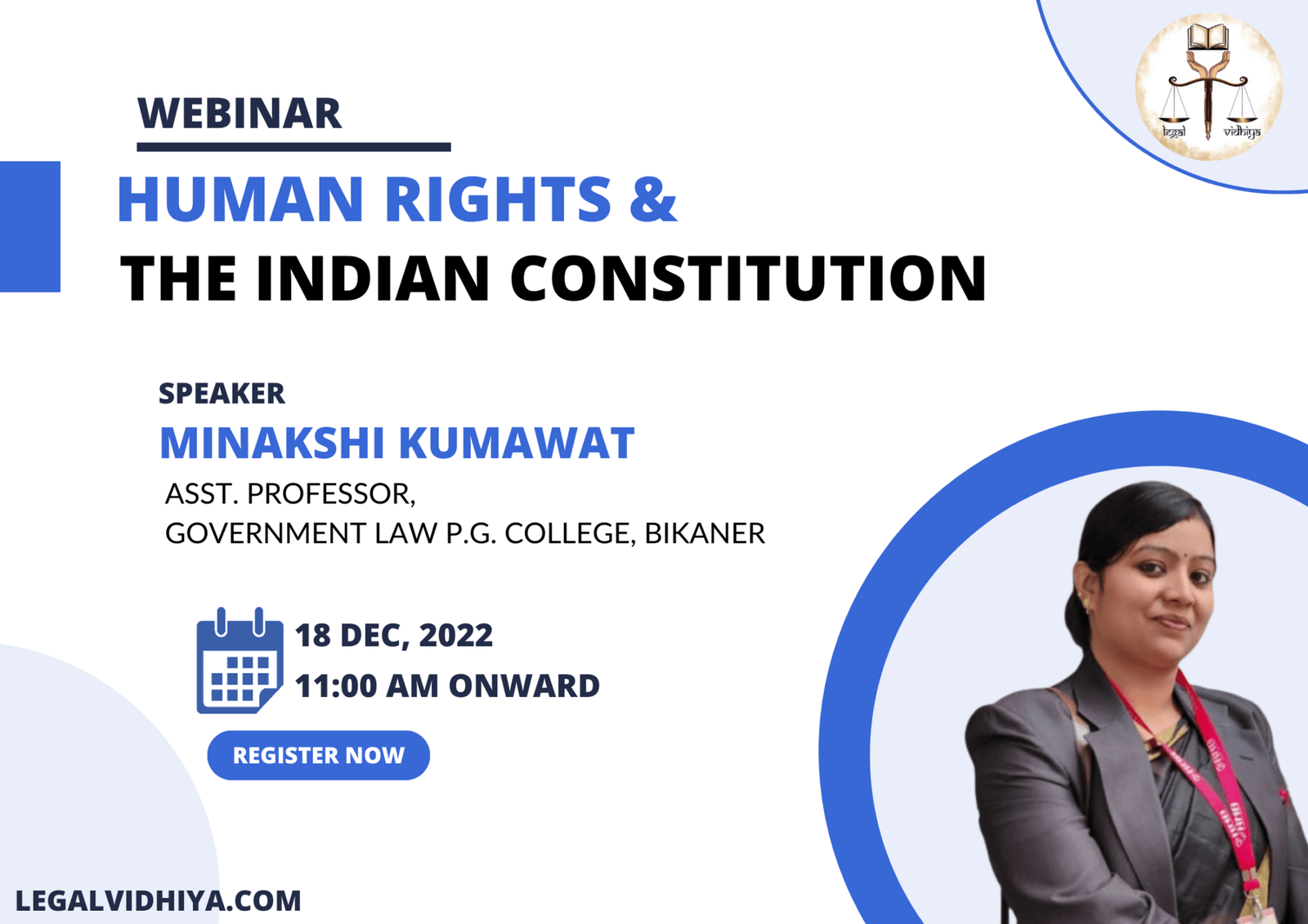 Webinar On “human Rights And The Indian Constitution” On 18 Dec 2022 From 1100 Am 1200 Am 1870