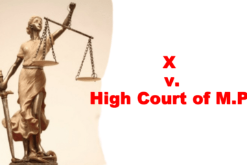 X v. High Court of M.P
