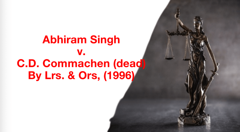 Abhiram Singh v. C.D. Commachen (dead) By Lrs. & Ors, (1996) 3 SCC 665, (2014) 14 SCC 38