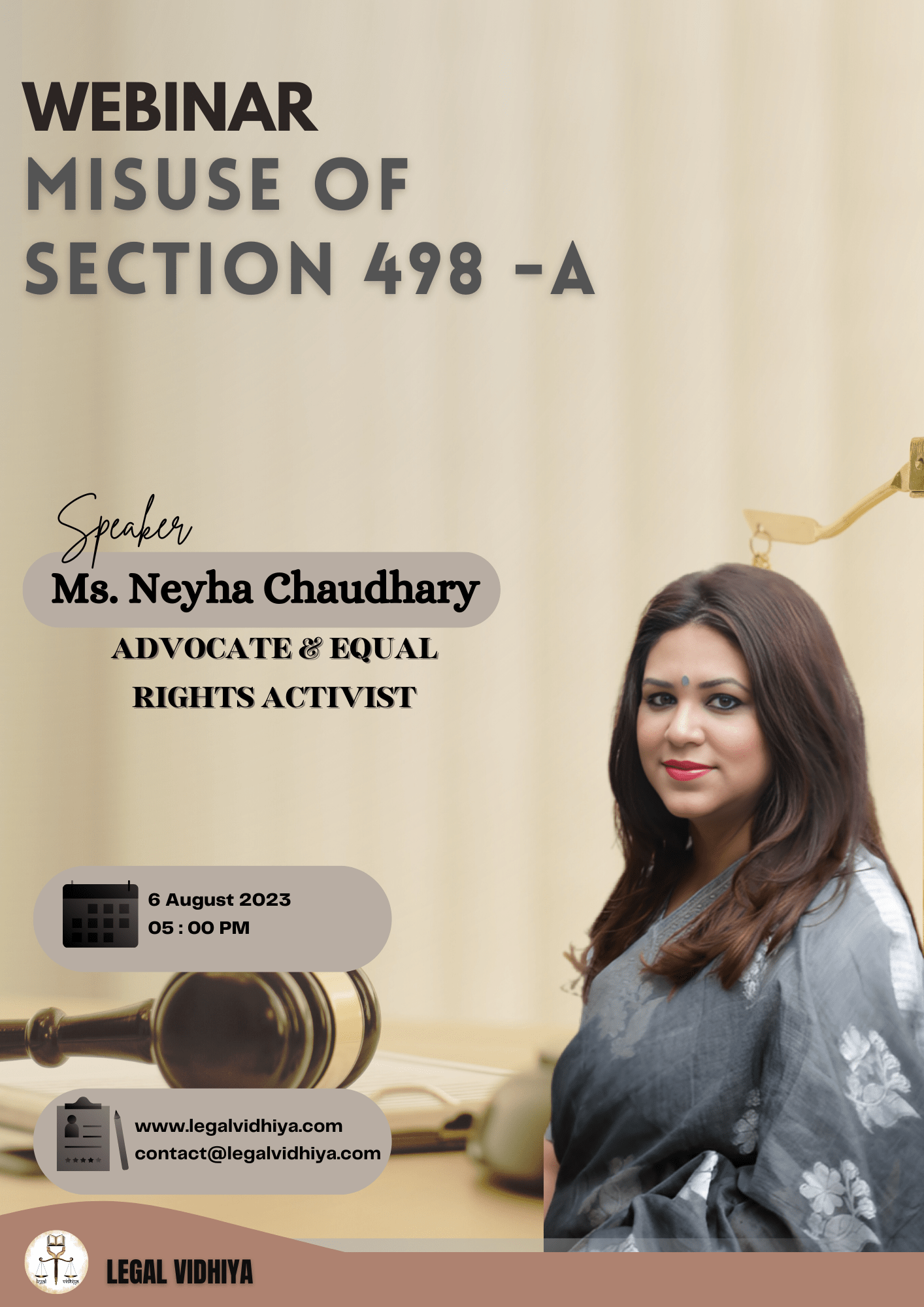 Webinar: “Misuse Of Section 498-A Of IPC” [6 August 2023] - Legal Vidhiya