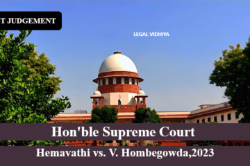 Hemavathi vs. V. Hombegowda,2023