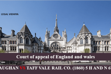 VAUGHAN VS TAFF VALE RAIL CO. (1860) 5 H AND N 679