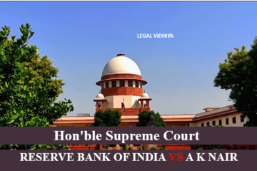 RESERVE BANK OF INDIA VS A K NAIR