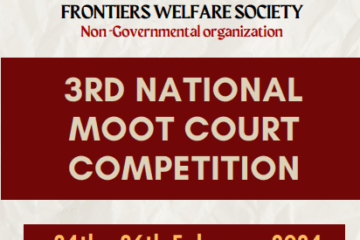 3rd National Moot Court Competition 2024 at Frontiers Welfare Society in Collaboration with the MCGO Legal, Seth Associates & The Indian Conclave [Feb 24-26; Virtual; Prizes Upto Rs. 29k]: Register by Jan 18