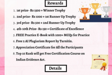 10th National Quiz Competition on the Indian Evidence Act by LawFoyer [Prizes upto ₹1500; Online; Jan 7]: Register by Dec 29