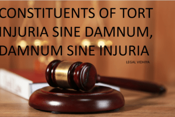 CONSTITUENTS OF TORT INJURIA SINE DAMNUM, DAMNUM SINE INJURIA