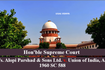 M/s. Alopi Parshad & Sons Ltd. v. Union of India, AIR 1960 SC 588