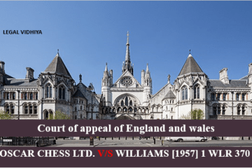 OSCAR CHESS LTD. V/S WILLIAMS [1957] 1 WLR 370 