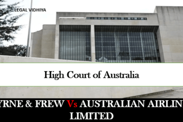 BYRNE & FREW Vs AUSTRALIAN AIRLINES LIMITED