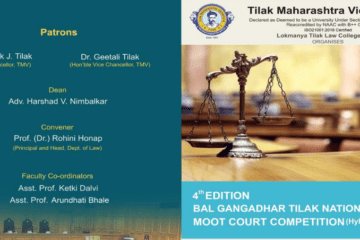 4th Bal Gangadhar Tilak National Moot Court Competition, 2024 [Hybrid; April 12-13; Cash Prize Worth Rs. 13k]: Register by March 31!