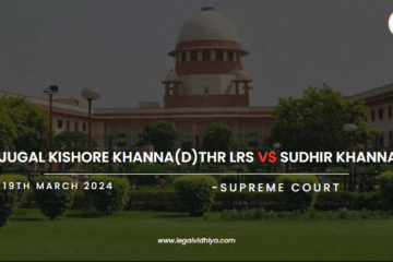 Jugal Kishore Khanna(D)Thr Lrs vs Sudhir Khanna