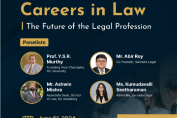 Webinar on Careers in Law – The Future of Legal Profession by RV University, Bengaluru [June 1; 5 – 6 pm]: Register Now!