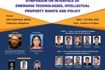 Symposium on Interface of Emerging Technologies, Intellectual Property Rights and Policy by Manipal Law School, Bengaluru [May 11]: Register Now.