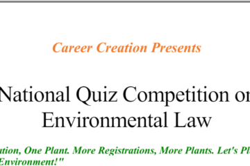 National Quiz Competition on Environmental Law by Career Creation [Online; Cash Prizes of Rs. 3k + Certificate]: Register by June 13