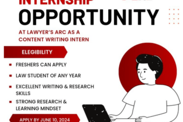 Internship Opportunity at Lawyer’s Arc an Online Platform for The Legal Fraternity [June 15- July 16, Virtual]: Apply by June 10!