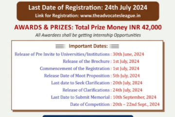 The Advocates League is organizing its Flagship event, the 4th Justice Dipak Misra International Moot Court Competition, 2023 - 24.