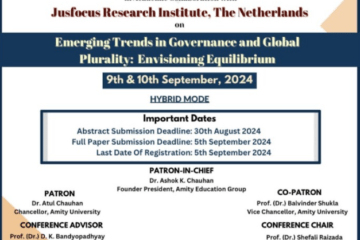 7th Transdisciplinary International Conference on Emerging Trends in Governance and Global Plurality: Envisioning Equilibrium by Amity Law School, Noida [September 9 – 10; Hybrid]: Submit Abstracts by August 30!