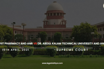 VIIT Pharmacy and anr vs DR. Abdul Kalam Technical University And anr