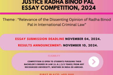 Judge Radha Binod Pal Essay Competition 2024 at WBNUJS, Kolkata [Cash Prizes of Rs. 90k]: Submit by Nov 4