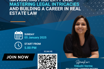 Free Live Webinar on Navigating Property Law: Mastering Legal Intricacies and Building a Career in Real Estate Law by Legal Vidhiya [05 Jan. 2024 at 05:00 PM]