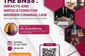 Free Live Webinar on The BNSS : Impacts and Implications for Modern Criminal Law by Legal Vidhiya [12 Jan. 2024 at 05:00 PM]