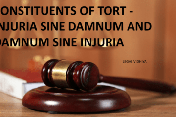 CONSTITUENTS OF TORT - INJURIA SINE DAMNUM AND DAMNUM SINE INJURIA