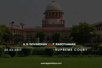 A. B. Govardhan  Vs.  P. Ragothaman