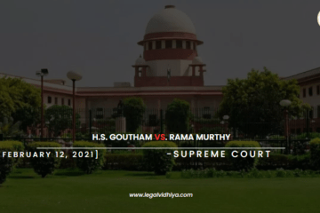 H.S. Goutham Vs. Rama Murthy