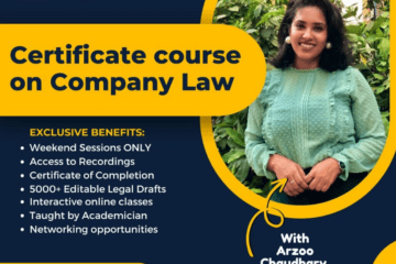 5-week Certificate course on Company Law by Lawful Legal: Apply by 13th Dec.