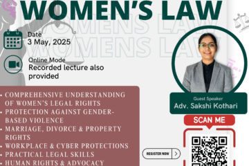 10- Week Certificate Course on Women's Laws by Legal Vidhiya [Register by 03 May. 2025]