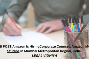 JOB POST: Amazon Is Hiring Corporate Counsel, Amazon MGM Studios in Mumbai Metropolitan Region, India.