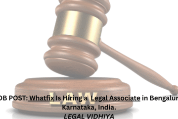 JOB POST: Whatfix Is Hiring a Legal Associate in Bengaluru, Karnataka, India.