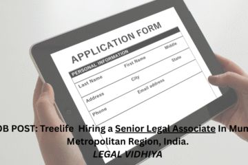 JOB POST: Treelife Hiring a Senior Legal Associate In Mumbai Metropolitan Region, India.