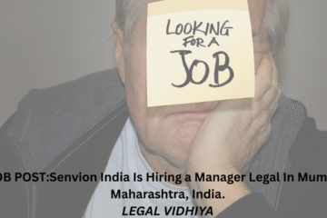 JOB POST: Senvion India Is Hiring a Manager Legal In Mumbai, Maharashtra, India.
