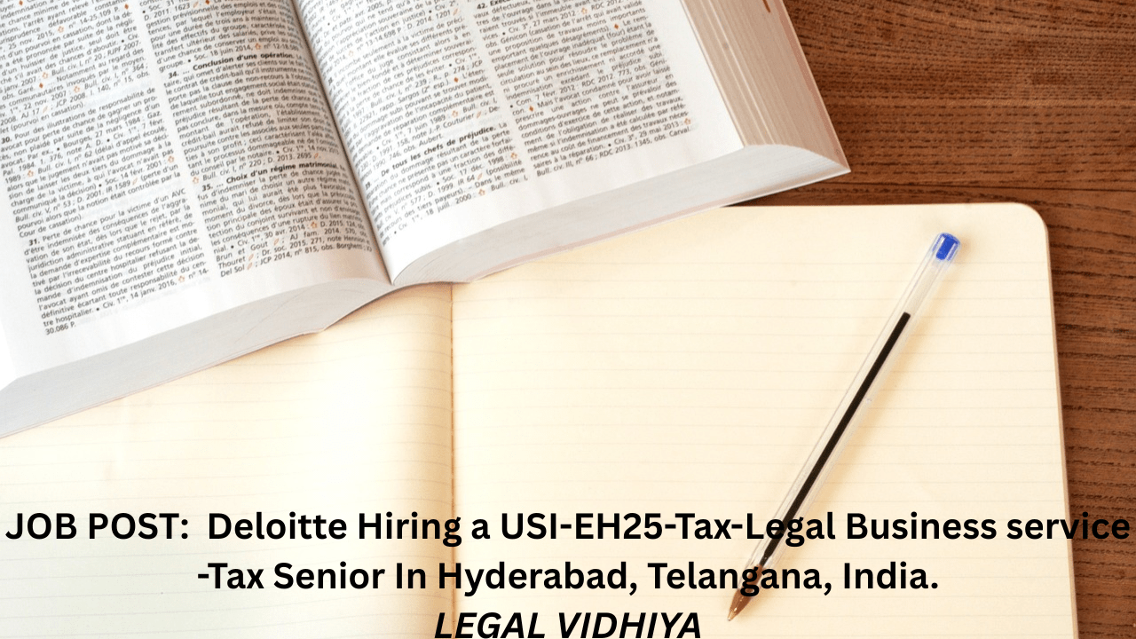 Tax Consultant Jobs In Deloitte Hyderabad