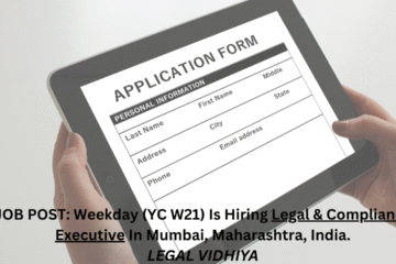 JOB POST: Weekday (YC W21) Is Hiring Legal & Compliance Executive In Mumbai, Maharashtra, India.