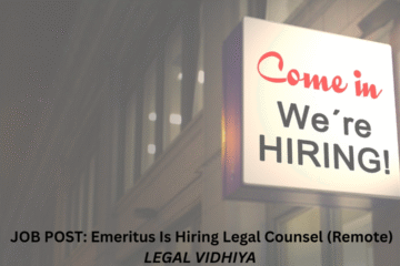 JOB POST: Emeritus Is Hiring Legal Counsel (Remote)