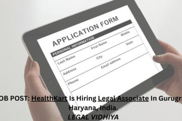JOB POST: HealthKart Is Hiring Legal Associate In Gurugram, Haryana, India.