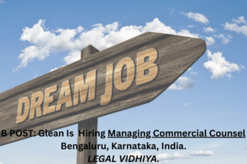 JOB POST: Glean Is Hiring Managing Commercial Counsel In Bengaluru, Karnataka, India.