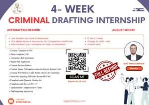 Criminal Drafting Internship Opportunity at Legal Vidhiya: Apply by July 29 (Money Back Gurantee)