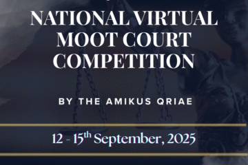 4th National Virtual Moot Court Competition, 2025, organised by The Amikus Qriae from 12th to 15th September, 2025.