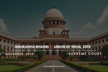 ANURADHA BHASIN v. UNION OF INDIA, 2019