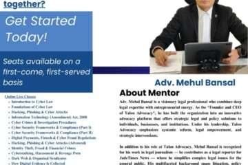 Certificate Course on Cyber Law and Drafting by Legal Vidhiya [Register by 02nd January 2026]