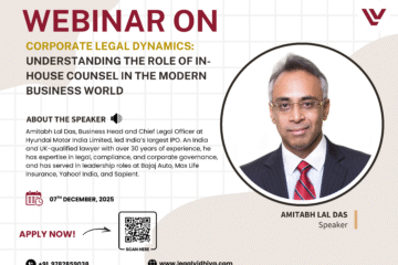 Free Live Webinar on CORPORATE LEGAL DYNAMICS: UNDERSTANDING THE ROLE OF IN- HOUSE COUNSEL IN THE MODERN BUSINESS WORLD by Legal Vidhiya [07 Dec 2025 at 05:00 PM]