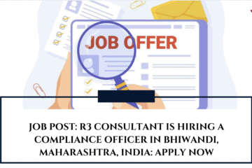 JOB POST: r3 Consultant is Hiring a Compliance Officer in Bhiwandi, Maharashtra, India: APPLY NOW