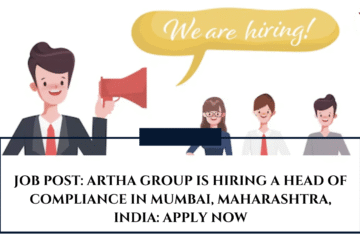 JOB POST: Artha Group is Hiring a Head of Compliance in Mumbai, Maharashtra, India: APPLY NOW