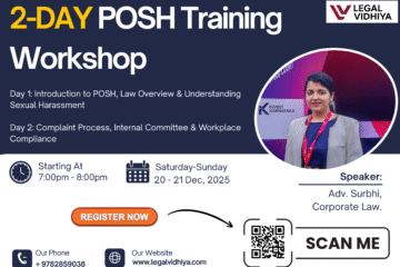 2-Day Workshop on POSH Training by Legal Vidhiya [20 – 21 December 2025]
