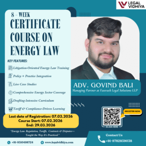 Certificate Course on Energy Law by Legal Vidhiya [Register by 07th February 2026]