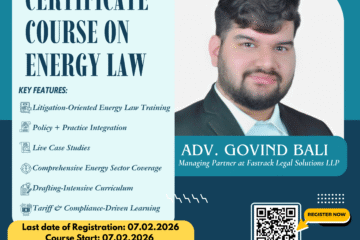 Certificate Course on Energy Law by Legal Vidhiya [Register by 07th February 2026]